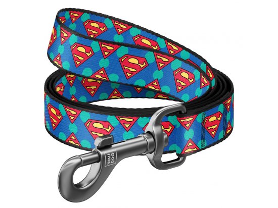 Фото - Collar WAUDOG Nylon повідець нейлоновий, СУПЕРМЕН ЛОГО амуніція Collar WAUDOG Nylon повідець нейлоновий, СУПЕРМЕН ЛОГО