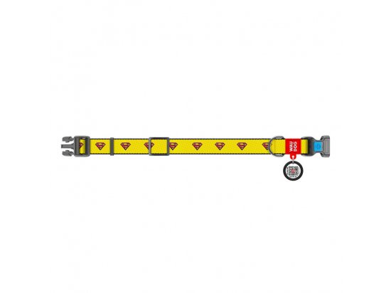 Фото 2 -  амуніція Collar WAUDOG Nylon нашийник з QR паспортом, пластиковий фастекс, СУПЕРМЕН 2