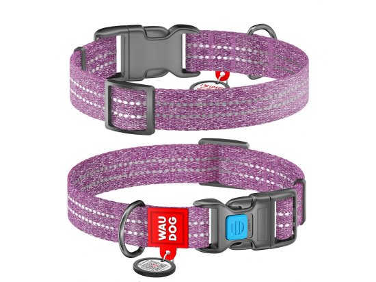 Фото - Collar WAUDOG Re-cotton с QR паспортом, ошейник из восстановленного хлопка, пластиковая пряжка, ФИОЛЕТОВЫЙ амуниция Collar WAUDOG Re-cotton с QR паспортом, ошейник из восстановленного хлопка, пластиковая пряжка, ФИОЛЕТОВЫЙ