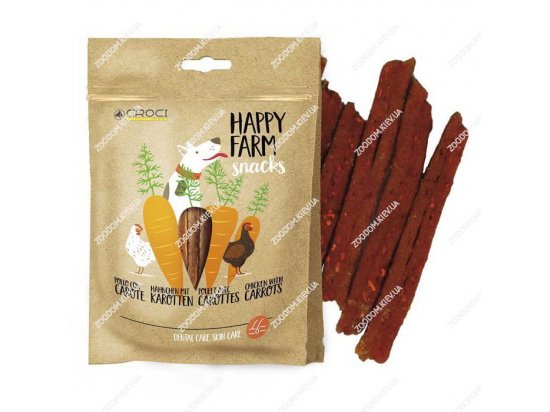 Фото - Croci HAPPY FARM ласощі для собак - філе КУРИЦІ з МОРКВІЮ ласощі Croci HAPPY FARM ласощі для собак - філе КУРИЦІ з МОРКВІЮ