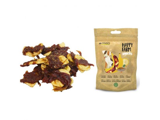 Фото - Croci HAPPY FARM ласощі для собак - філе Качки з Бананом ласощі Croci HAPPY FARM ласощі для собак - філе Качки з Бананом