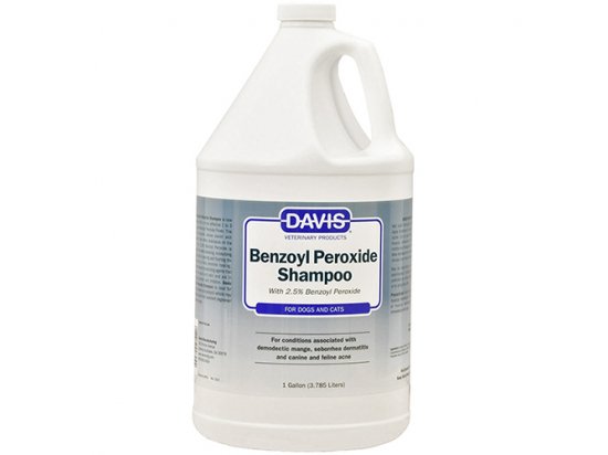 Фото 2 -  лечебная косметика Davis BENZOYL PEROXIDE SHAMPOO шампунь для собак и котов с демодекозом