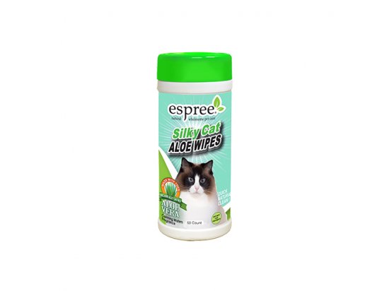 Фото - ESPREE (Еспрі) Silky Cat Aloe Wipes - серветки для ніжного очищення чутливої шкіри та шерсті котів, 50 шт повсякденна косметика ESPREE (Еспрі) Silky Cat Aloe Wipes - серветки для ніжного очищення чутливої шкіри та шерсті котів, 50 шт