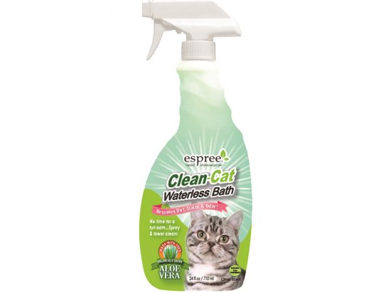Фото - ESPREE (Эспри) Clean-Cat Waterless Bath - Спрей для экспресс чистки кожи и шерсти котов с алоэ вера и травами повседневная косметика ESPREE (Эспри) Clean-Cat Waterless Bath - Спрей для экспресс чистки кожи и шерсти котов с алоэ вера и травами