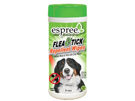 Фото - ESPREE (Эспри) Flea & Tick Wipes Влажные салфетки для дополнительной защиты от блох и клещей для собак от блох и клещей ESPREE (Эспри) Flea & Tick Wipes Влажные салфетки для дополнительной защиты от блох и клещей для собак