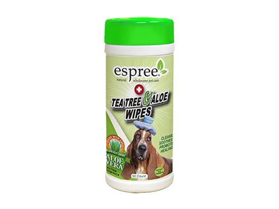 Фото - ESPREE (Эспри) Tea Tree and Aloe Wipes - Влажные салфетки с маслом чайного дерева и алое для собак, 50 шт. повседневная косметика ESPREE (Эспри) Tea Tree and Aloe Wipes - Влажные салфетки с маслом чайного дерева и алое для собак, 50 шт.
