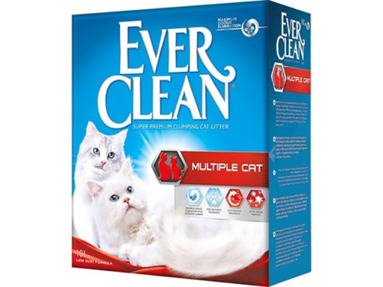 Фото - Ever Clean MULTIPLE CAT наповнювач, що комкується, для котячого туалету наповнювачі Ever Clean MULTIPLE CAT наповнювач, що комкується, для котячого туалету
