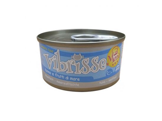 Фото - Vibrisse Menu ТУНЕЦЬ З МОРЕПРОДУКТАМИ У СОУСІ консерви для котів вологий корм (консерви) Vibrisse Menu ТУНЕЦЬ З МОРЕПРОДУКТАМИ У СОУСІ консерви для котів