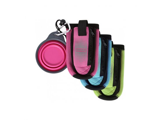 Фото - Dexas BOTTLEPOCKET WITH TRAVEL CUP сумка зі складною мискою для води та аксесуарів, голубий миски, напувалки, фонтани Dexas BOTTLEPOCKET WITH TRAVEL CUP сумка зі складною мискою для води та аксесуарів, голубий