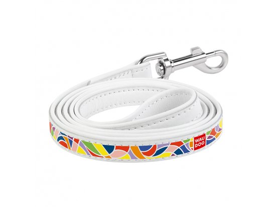 Фото - Collar WAUDOG ВІНТАЖ шкіряний повідець для собак, білий амуніція Collar WAUDOG ВІНТАЖ шкіряний повідець для собак, білий