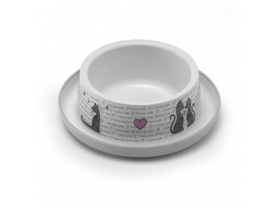 Фото - Moderna Trendy Dinner Cats in love Миска пластиковая для кошек миски, поилки, фонтаны Moderna Trendy Dinner Cats in love Миска пластиковая для кошек