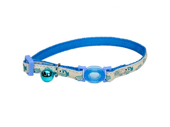 Фото - Coastal FASHION SAFE COLLAR светящийся безопасный ошейник для котов, голубая рыбка шлейки, ошейники Coastal FASHION SAFE COLLAR светящийся безопасный ошейник для котов, голубая рыбка