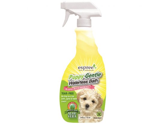 Фото - ESPREE (Еспрі) Puppy-Gentle Waterless Bath - Спрей для експрес чищення чутливої шкіри та шерсті цуценят з ромашкою та алое віра повсякденна косметика ESPREE (Еспрі) Puppy-Gentle Waterless Bath - Спрей для експрес чищення чутливої шкіри та шерсті цуценят з ромашкою та алое віра