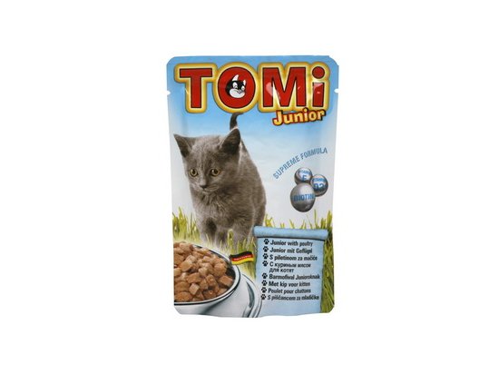 Фото - TOMi Junior консервы для котят - кусочки в соусе, курица (пауч) влажный корм (консервы) TOMi Junior консервы для котят - кусочки в соусе, курица (пауч)