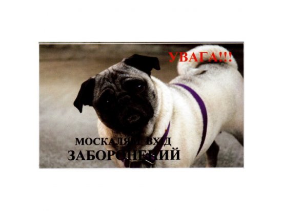 Фото - Попереджувальна табличка УВАГА! МОСКАЛЯМ ВХІД ЗАБОРОНІВ аксесуари для власників Попереджувальна табличка УВАГА! МОСКАЛЯМ ВХІД ЗАБОРОНІВ