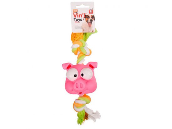 Фото - Flamingo ANIMAL HEAD+ROPE игрушка для собак, голова с канатом игрушки Flamingo ANIMAL HEAD+ROPE игрушка для собак, голова с канатом