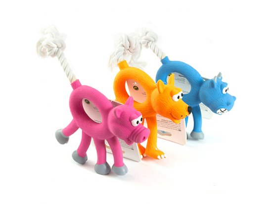 Фото - Flamingo ANIMAL WITH ROPE  игрушка для собак, зверек с веревкой игрушки Flamingo ANIMAL WITH ROPE  игрушка для собак, зверек с веревкой