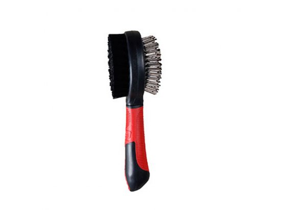 Фото - Flamingo BRISTLE & PIN BRUSH щітка для собак двостороння, 20 см гребінці, щітки, граблі Flamingo BRISTLE & PIN BRUSH щітка для собак двостороння, 20 см