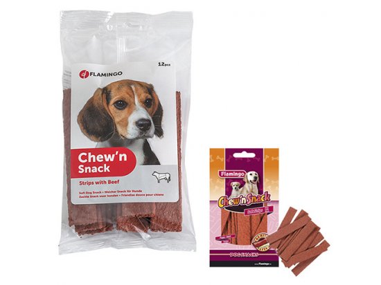 Фото - Flamingo CHEWN STRIPES BEEF лакомство для собак, говядина лакомства Flamingo CHEWN STRIPES BEEF лакомство для собак, говядина