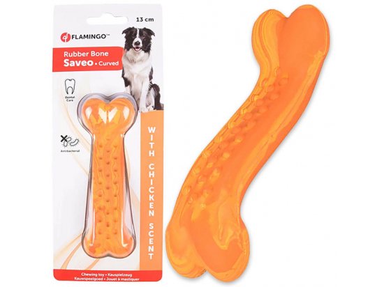 Фото 2 -  игрушки Flamingo CURVED BONE CHICKEN игрушка для собак, вкус курицы