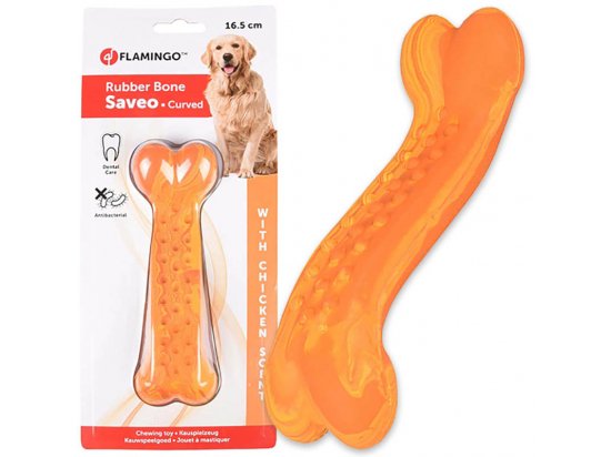 Фото 3 -  игрушки Flamingo CURVED BONE CHICKEN игрушка для собак, вкус курицы