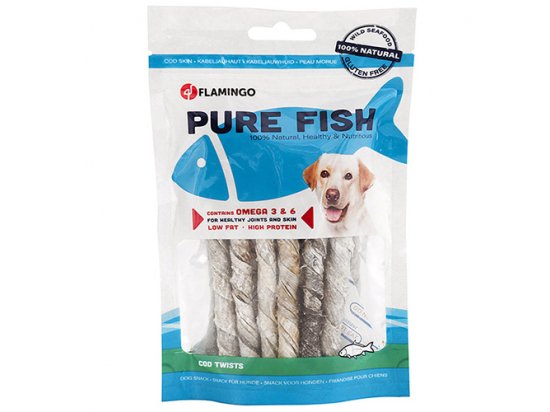 Фото - Flamingo FISH SNACK лакомство для собак, трубочки из натуральной кожи трески лакомства Flamingo FISH SNACK лакомство для собак, трубочки из натуральной кожи трески