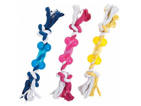 Фото - Flamingo GOOD4FUN BONE WITH ROPE іграшка для цуценят та собак, кістка на мотузці іграшки Flamingo GOOD4FUN BONE WITH ROPE іграшка для цуценят та собак, кістка на мотузці