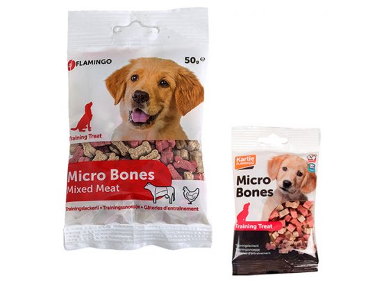Фото - Flamingo MICRO BONES TRAINING TREAT ласощі для навчання собак, кісточки ласощі Flamingo MICRO BONES TRAINING TREAT ласощі для навчання собак, кісточки