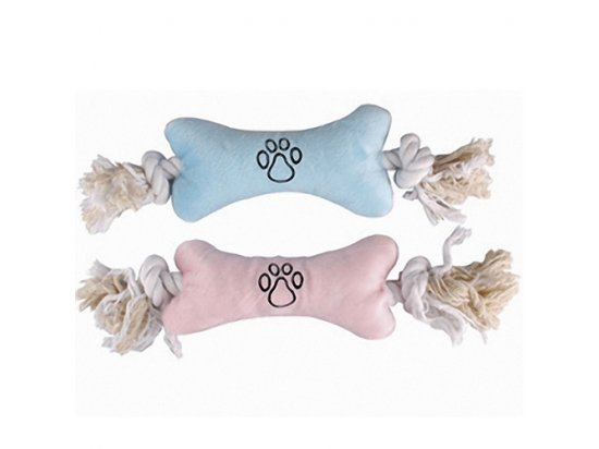 Фото - Flamingo PUPPY PLUSH BONE іграшка для цуценят у вигляді кісточки з мотузяними ручками іграшки Flamingo PUPPY PLUSH BONE іграшка для цуценят у вигляді кісточки з мотузяними ручками
