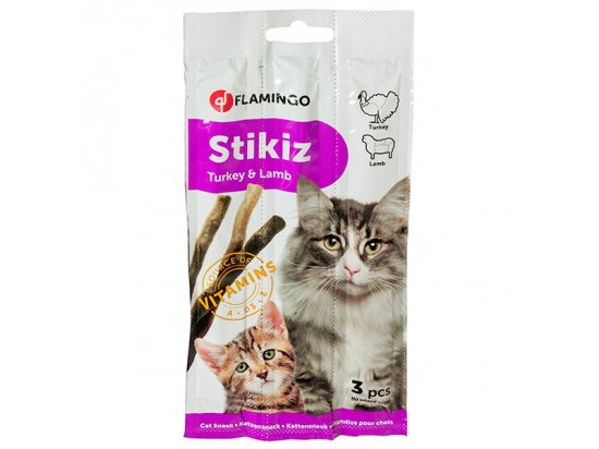 Фото - Flamingo STIKIZ TURKEY & LAMB палочки лакомство для котов и котят ИНДЕЙКА и БАРАНИНА лакомства Flamingo STIKIZ TURKEY & LAMB палочки лакомство для котов и котят ИНДЕЙКА и БАРАНИНА