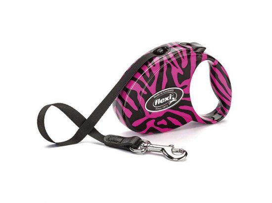 Фото - Flexi FASHION LADIES ZEBRA поводок-рулетка для собак, розово-черный рулетки Flexi FASHION LADIES ZEBRA поводок-рулетка для собак, розово-черный