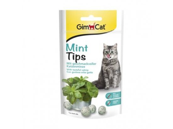 Фото - ласощі Gimcat СAT MINTIPS (КЕТ МІНТІПС) ласощі для котів з котячою м'ятою