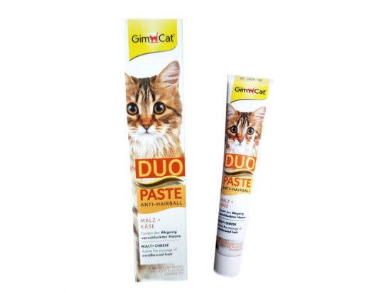 Фото - для выведения шерсти Gimcat ANTI-HAIRBALL DUO PASTE паста для выведения шерсти со вкусом курицы