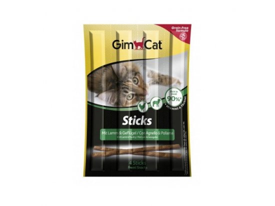 Фото 2 -  лакомства Gimcat STICKS LAMM UND GEFLUGEL (ПАЛОЧКИ ЯГНЕНОК И ПТИЦА) лакомство для кошек