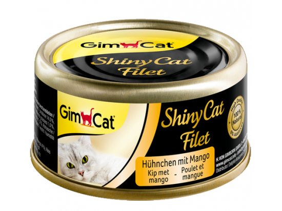 Фото - Gimcat Shiny Cat Filet (КУРКА З МАНГО ФІЛЕ) консерви для кішок вологий корм (консерви) Gimcat Shiny Cat Filet (КУРКА З МАНГО ФІЛЕ) консерви для кішок