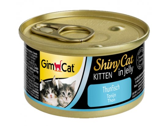 Фото - Gimcat Shiny Cat in jelly KITTEN (ТУНЕЦ В ЖЕЛЕ) консервы ДЛЯ КОТЯТ влажный корм (консервы) Gimcat Shiny Cat in jelly KITTEN (ТУНЕЦ В ЖЕЛЕ) консервы ДЛЯ КОТЯТ