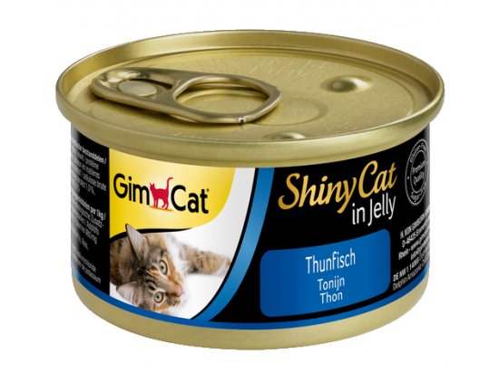 Фото - Gimcat Shiny Cat in jelly (ТУНЕЦЬ У ЖЕЛЕ) консерви для кішок вологий корм (консерви) Gimcat Shiny Cat in jelly (ТУНЕЦЬ У ЖЕЛЕ) консерви для кішок