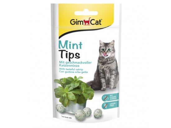 Фото - ласощі Gimcat СAT MINTIPS (КЕТ МІНТІПС) ласощі для котів з котячою м'ятою