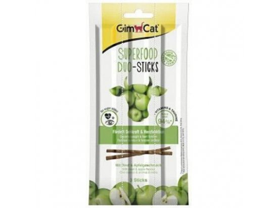 Фото - Gimcat Superfood Duo Sticks BEEF & APPLE (ДУО СТІКС яловичина та яблуко) ласощі для котів, 3 шт корм та ласощі Gimcat Superfood Duo Sticks BEEF & APPLE (ДУО СТІКС яловичина та яблуко) ласощі для котів, 3 шт