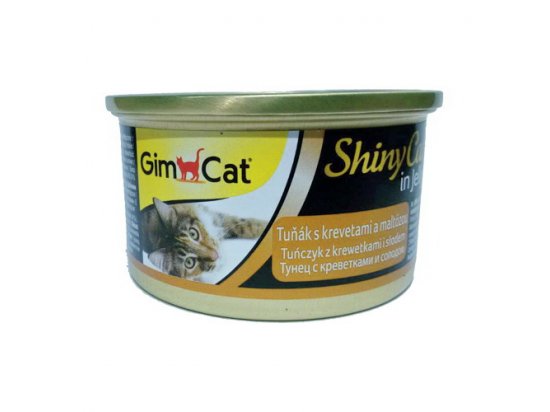 Фото - Gimcat (Джимкет) SHINY CAT JELLY (ТУНЕЦЬ & КРЕВЕТКА та СОЛОД У ЖЕЛЕ) консерви для котів вологий корм (консерви) Gimcat (Джимкет) SHINY CAT JELLY (ТУНЕЦЬ & КРЕВЕТКА та СОЛОД У ЖЕЛЕ) консерви для котів