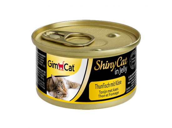 Фото - Gimcat (Джимкет) SHINY CAT JELLY (ТУНЕЦЬ & СИР в ЖЕЛЕ) консерви для котів вологий корм (консерви) Gimcat (Джимкет) SHINY CAT JELLY (ТУНЕЦЬ & СИР в ЖЕЛЕ) консерви для котів