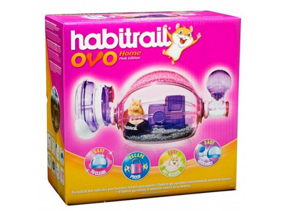 Фото 3 -  клітки та вольєри Hagen HABITRALL OVO HOME-PINK клетка для мелких грызунов, пластик