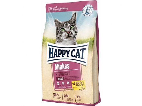 Фото - сухий корм Happy Cat (Хепі Кет) MINKAS STERILISED (МІНКАС STERILISED) корм для стерилізованих кішок і кастрованих котів