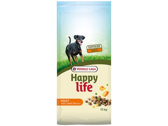 Фото - сухой корм Happy Life ADULT BEEF корм для собак всех пород ГОВЯДИНА