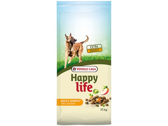 Фото - сухой корм Happy Life ADULT ENERGY CHICKEN корм для активных собак всех пород КУРИЦА, 15 кг