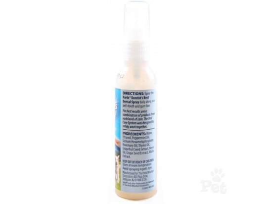 Фото 2 -  для зубів та пащі Hartz (Хартц) Dentists Best Dental Spray - Зубний спрей для собак та котів, 59 мл (Н12880)