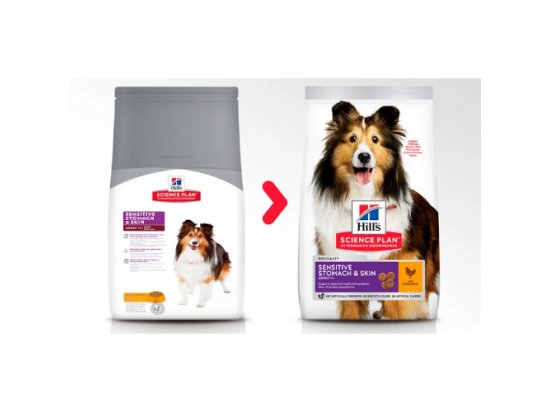 Фото - сухий корм Hill's Science Plan Canine Adult Sensitive Stomach & Skin корм для собак з чутливим травленням та шкірою з куркою