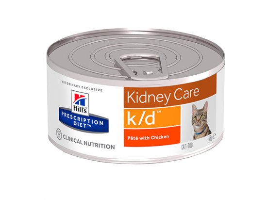 Фото - Hill's Prescription Diet k/d Kidney Care лікувальні консерви для котів КУРКА ветеринарні корми Hill's Prescription Diet k/d Kidney Care лікувальні консерви для котів КУРКА