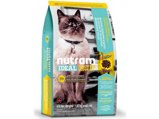 Фото - сухой корм Nutram I19 Ideal Solution Support SENSITIVE COAT, SKIN, STOMACH (СЕНСИТИВ) корм для чувствительных кошек