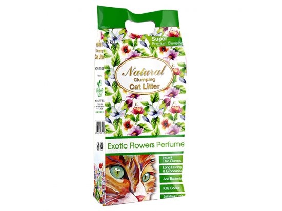 Фото - Indian Cat Litter EXOTIC FLOWERS комкующийся наполнитель С АРОМАТОМ ЭКЗОТИЧЕСКИХ ЦВЕТОВ наповнювачі Indian Cat Litter EXOTIC FLOWERS комкующийся наполнитель С АРОМАТОМ ЭКЗОТИЧЕСКИХ ЦВЕТОВ